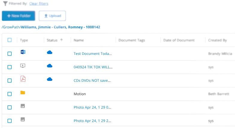 Automatic Records in GrowPath
